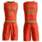 Custom Orange Old Gold Round Neck Suit Basketball Jersey