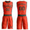 Custom Orange Green Round Neck Suit Basketball Jersey