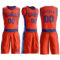 Custom Orange Royal Round Neck Suit Basketball Jersey