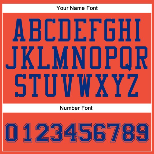 Custom Orange Royal Round Neck Suit Basketball Jersey