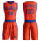 Custom Orange Royal Round Neck Suit Basketball Jersey