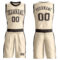 Custom Cream Brown Round Neck Suit Basketball Jersey