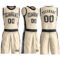 Custom Cream Black Round Neck Suit Basketball Jersey