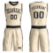 Custom Cream Black Round Neck Suit Basketball Jersey