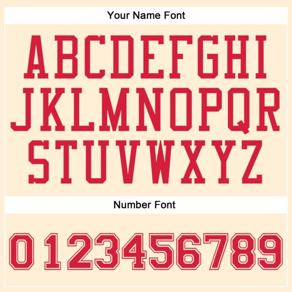 Custom Cream Red Round Neck Suit Basketball Jersey