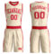 Custom Cream Red Round Neck Suit Basketball Jersey