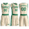 Custom Cream Kelly Green Round Neck Suit Basketball Jersey