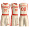 Custom Cream Orange Round Neck Suit Basketball Jersey