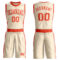 Custom Cream Orange Round Neck Suit Basketball Jersey