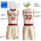 Custom Cream Maroon Round Neck Suit Basketball Jersey