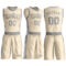 Custom Cream Gray Round Neck Suit Basketball Jersey