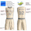 Custom Cream Gray Round Neck Suit Basketball Jersey