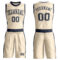 Custom Cream Navy Round Neck Suit Basketball Jersey