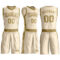 Custom Cream Old Gold Round Neck Suit Basketball Jersey