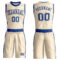Custom Cream Royal Round Neck Suit Basketball Jersey