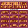 Custom Maroon Gold Round Neck Suit Basketball Jersey