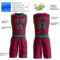 Custom Maroon Kelly Green Round Neck Suit Basketball Jersey