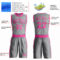 Custom Gray Pink Round Neck Suit Basketball Jersey