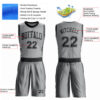 Custom Gray Black Round Neck Suit Basketball Jersey