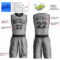 Custom Gray Black Round Neck Suit Basketball Jersey