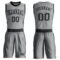 Custom Gray Black Round Neck Suit Basketball Jersey