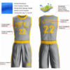 Custom Gray Gold Round Neck Suit Basketball Jersey