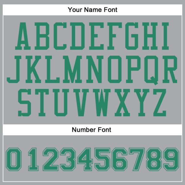 Custom Gray Kelly Green Round Neck Suit Basketball Jersey