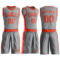 Custom Gray Orange Round Neck Suit Basketball Jersey