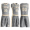Custom Gray Cream Round Neck Suit Basketball Jersey