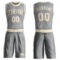 Custom Gray Cream Round Neck Suit Basketball Jersey