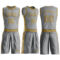 Custom Gray Old Gold Round Neck Suit Basketball Jersey