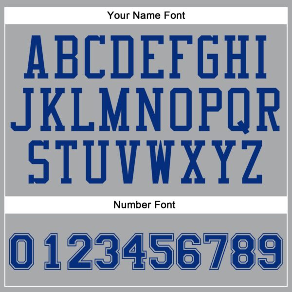 Custom Gray Royal Round Neck Suit Basketball Jersey