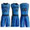 Custom Blue Black Round Neck Suit Basketball Jersey