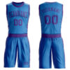 Custom Blue Purple Round Neck Suit Basketball Jersey