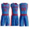 Custom Blue Red Round Neck Suit Basketball Jersey