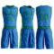 Custom Blue Kelly Green Round Neck Suit Basketball Jersey