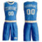 Custom Blue Cream Round Neck Suit Basketball Jersey
