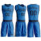 Custom Blue Navy Round Neck Suit Basketball Jersey