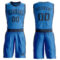 Custom Blue Navy Round Neck Suit Basketball Jersey