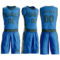 Custom Blue Green Round Neck Suit Basketball Jersey