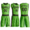 Custom Neon Green Brown Round Neck Suit Basketball Jersey