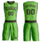 Custom Neon Green Brown Round Neck Suit Basketball Jersey