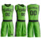 Custom Neon Green Black Round Neck Suit Basketball Jersey