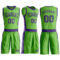Custom Neon Green Purple Round Neck Suit Basketball Jersey