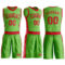 Custom Neon Green Red Round Neck Suit Basketball Jersey