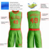 Custom Neon Green Orange Round Neck Suit Basketball Jersey