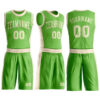 Custom Neon Green Cream Round Neck Suit Basketball Jersey