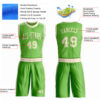 Custom Neon Green Cream Round Neck Suit Basketball Jersey