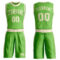 Custom Neon Green Cream Round Neck Suit Basketball Jersey