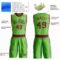 Custom Neon Green Maroon Round Neck Suit Basketball Jersey